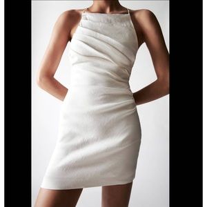 ( SOLD‼️) ZARA Linen Blend White Mini Dress